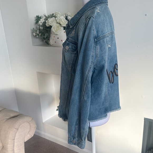 NWT Blank NYC Distressed Blue Jean Jacket - Picture 3 of 8